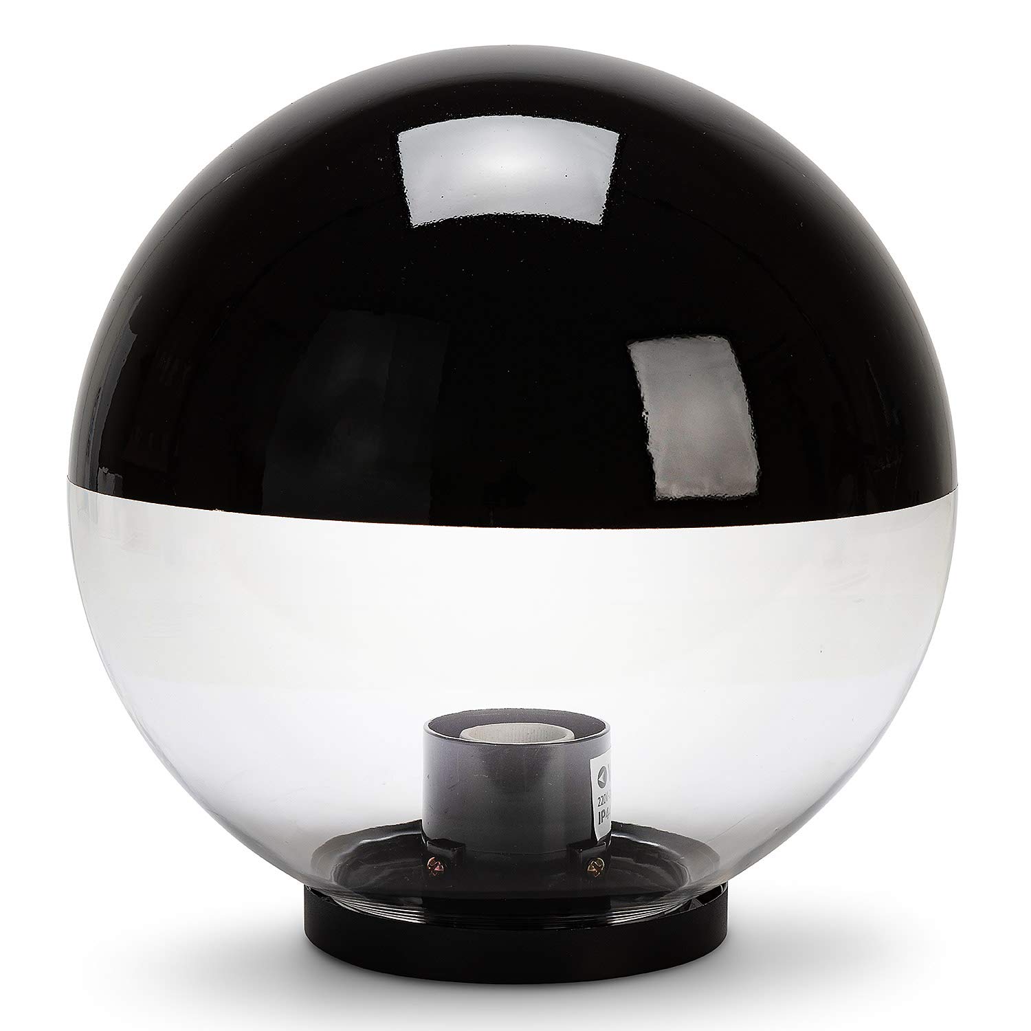 APOLUX: Sfera per esterno in PMMA, 300mm, E27, "Half Moon"