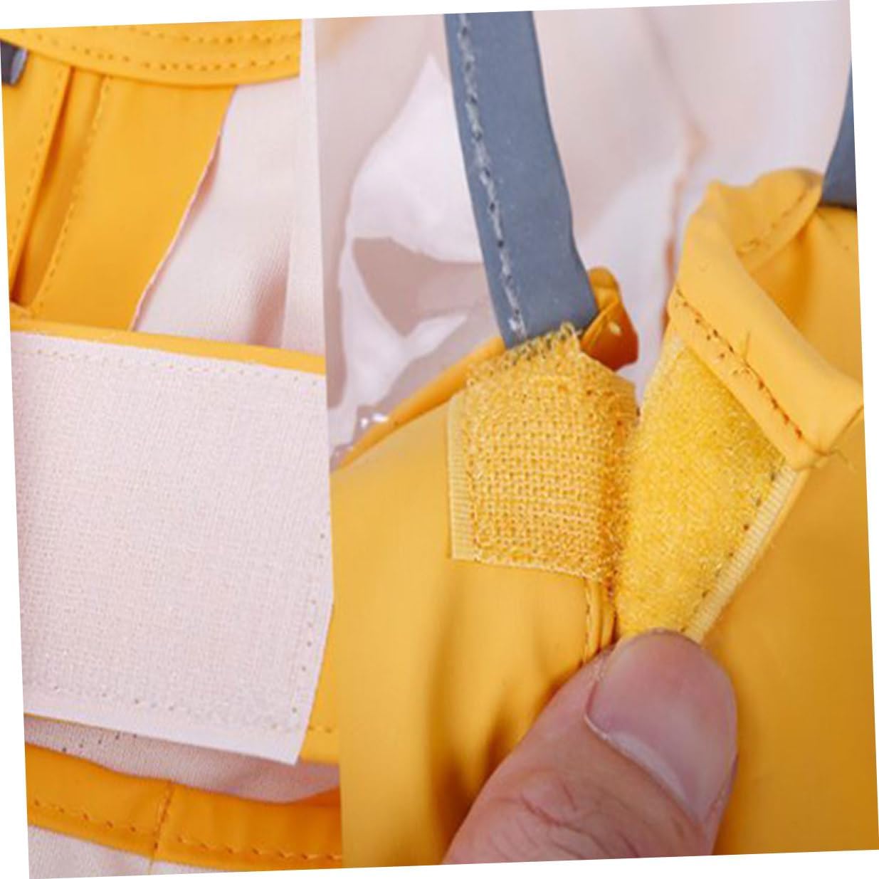 Dog Rain Coat Waterproof Reflective Pet Raincoat Yellow L Size All-Season Rain Jacket for Dogs and Puppies Outdoor Use