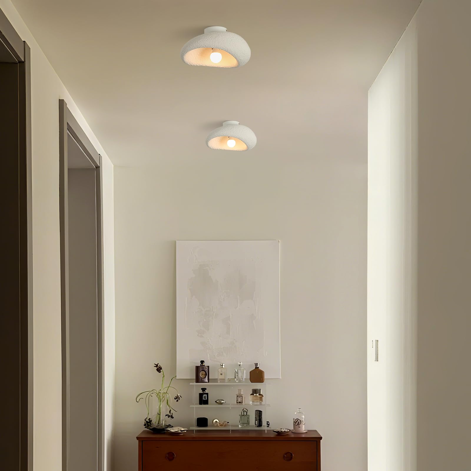 Lampadario Da Pranzo In Stile Giapponese Wabi-Sabi, Moderne Plafoniere E27, Paralumi Per Plafoniere Per Camera Da Letto, Sala Da Pranzo,Soggiorno,Corridoio, Illuminazione A Soffitto, 30 Cm
