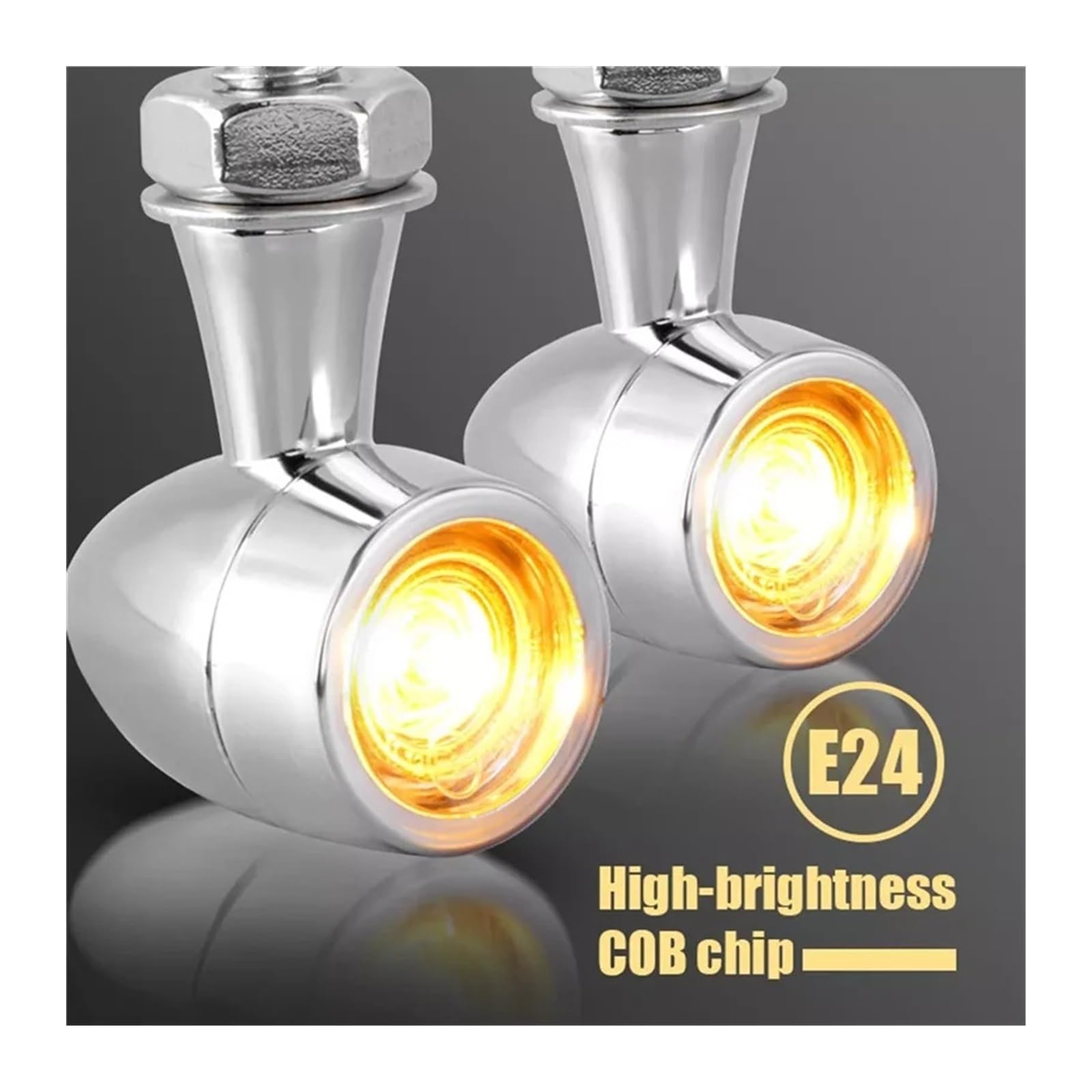 Indicatore di direzione a LED per moto cromato Indicatoris Motos