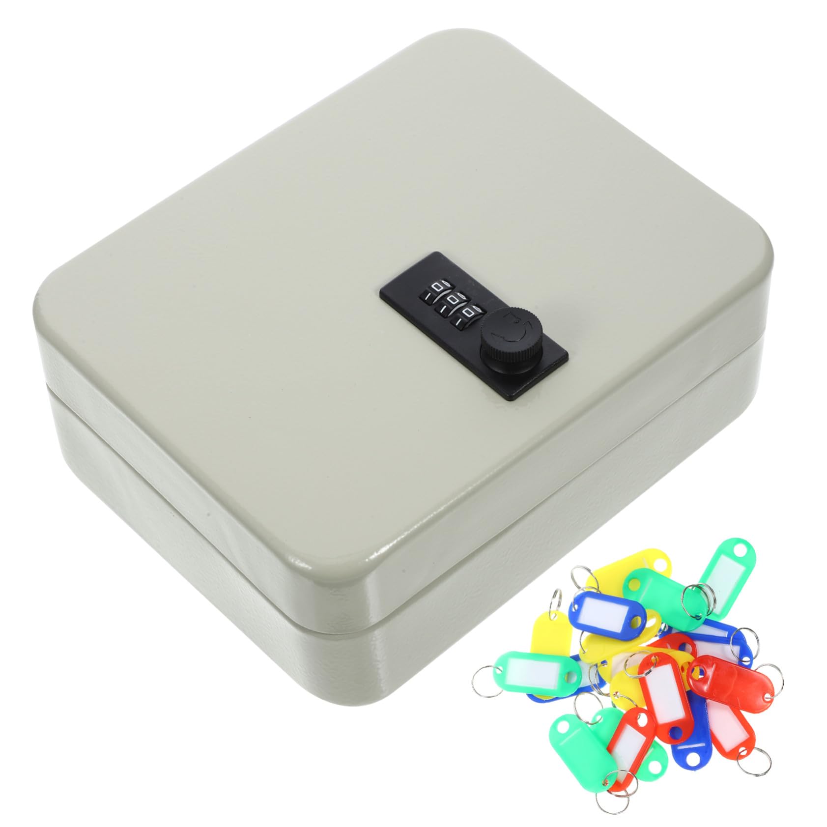 Caja de almacenamiento de llaves para pared con cerradura de seguridad y gran capacidad