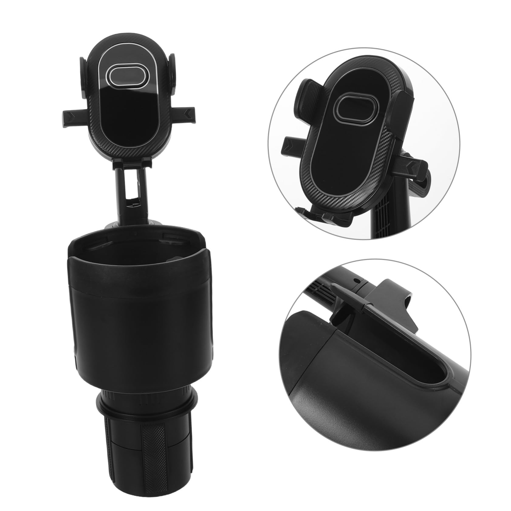 Operitacx Supporto Telefono Auto Portabicchiere Organizza Smartphone e Bevande Clip Sicura Compatibile Diverse Dimensioni Telefono e Tazze Facile Angolo Vista Resistente Usura