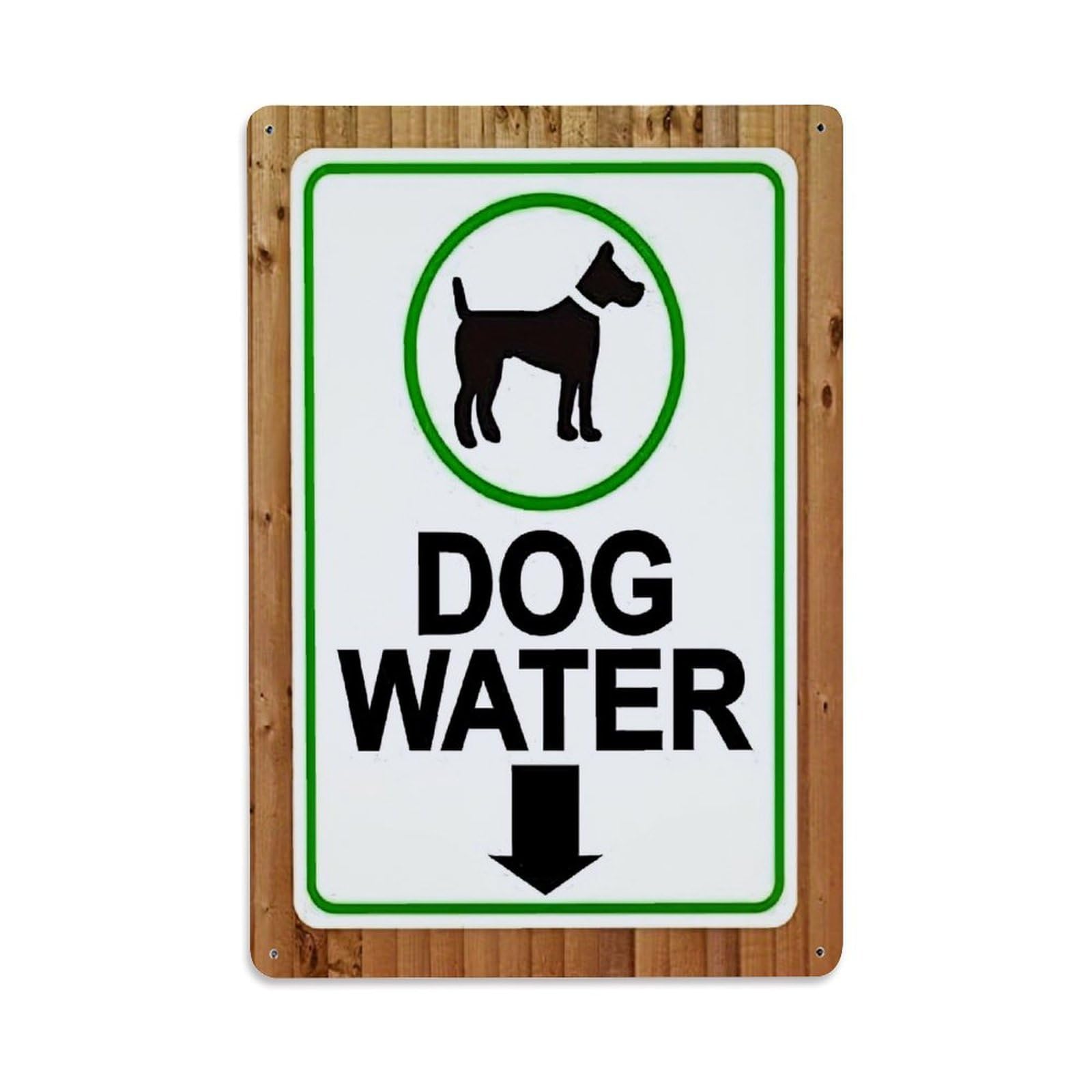 Jdyaojiesheng Vintage Dog Water Sign With Arrow Tin Sign Retro Metal Wall Decor Metal Poster, Home Bar Garage Farmhouse Cafe Wall Art Decoration 8X12inches