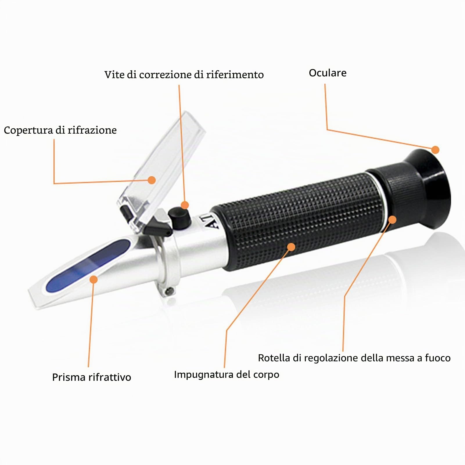0-28% Rifrattometro di salinità Misuratore di brix Misuratore di salinità di salamoia per alimenti Rilevatore automatico di temperatura Compensazione automatica Tester per acqua salata Idrometro
