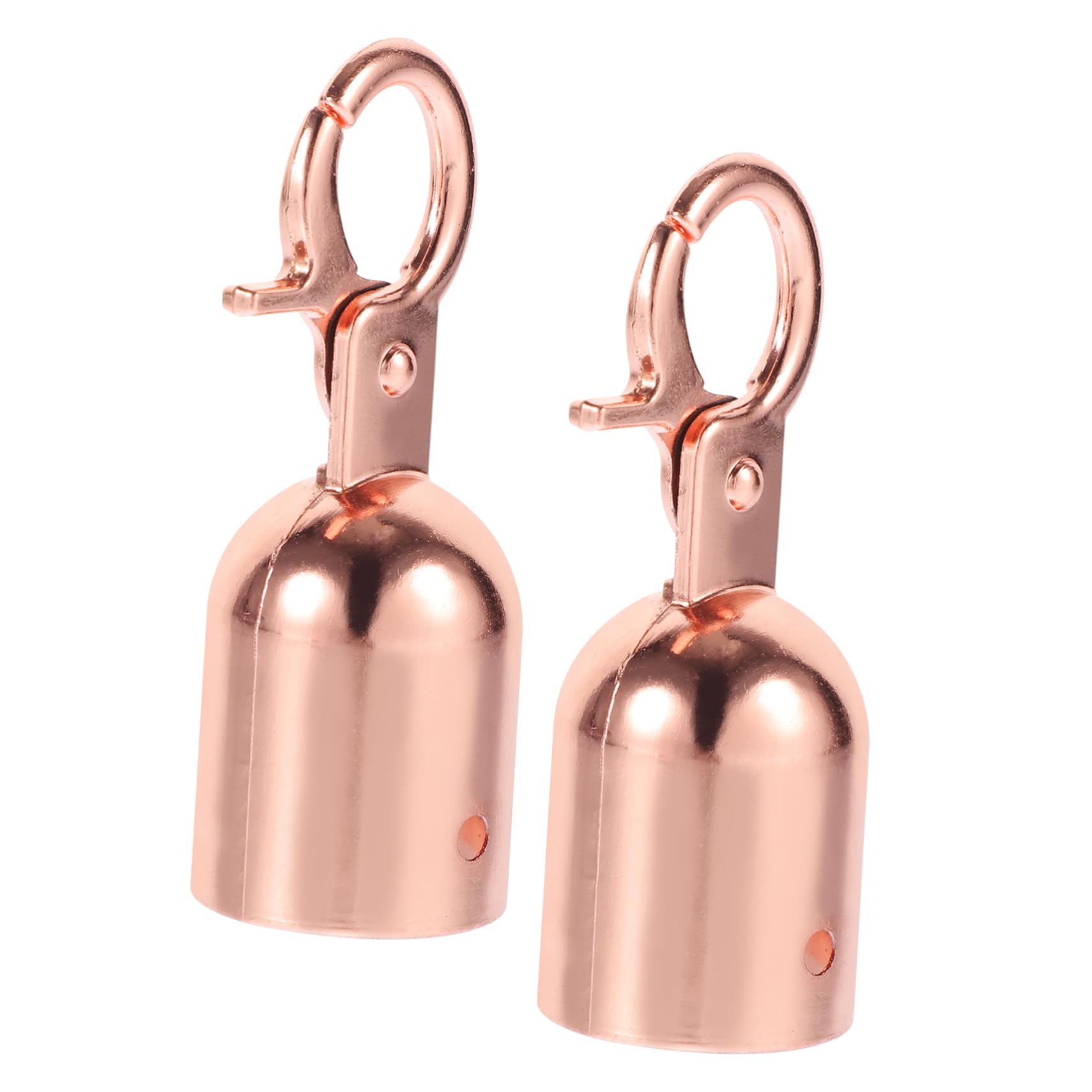 Veemoon 2pcs Guardrail Hook Hooks Lanyard Cord Locks Guardrail Cord End Cap Rope End Cap with Hook Barrier Rope Hook Rope End Stopper Cord End Caps Stanchion Hook Golden Stainless Steel