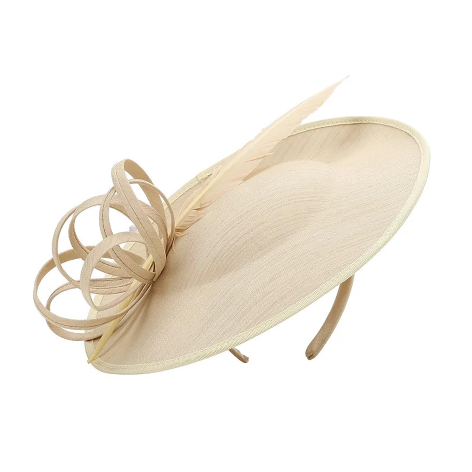 Cappelli Fascinator Matrimonio Donna Fascinator Cappello a Cilindro Fascia Accessori for Capelli Retro Cocktail Tea Party Copricapo Sposa Chapeau Femme(Light Pink)