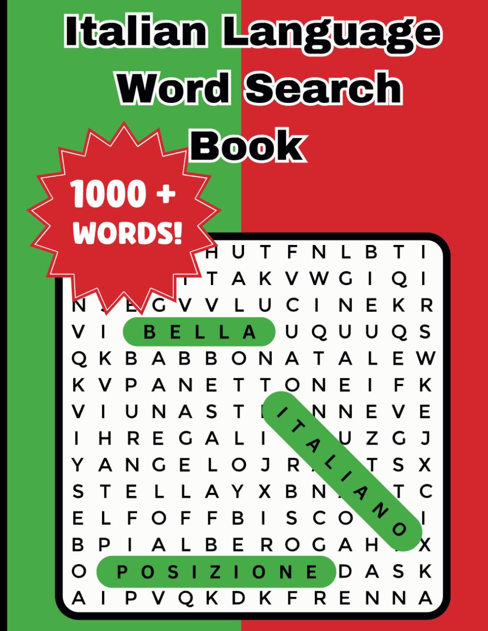 Italian Language Word Search Book: Fun Italian puzzles to learn Italian I all levels