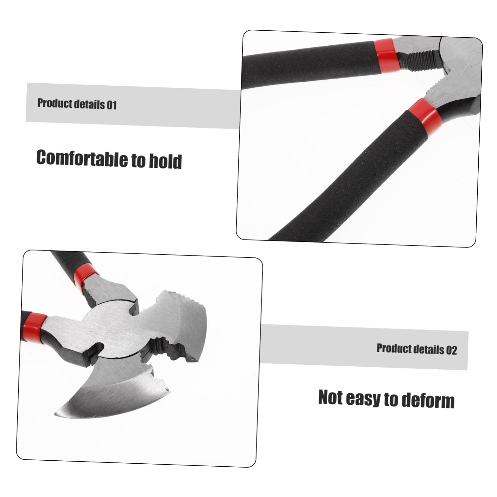ORFOFE Ergonomic Fence Plier Multi-purpose Fencing Wire Cutting Plier Nail Remover Fence Post Puller Heavy Duty Bolt Cutters