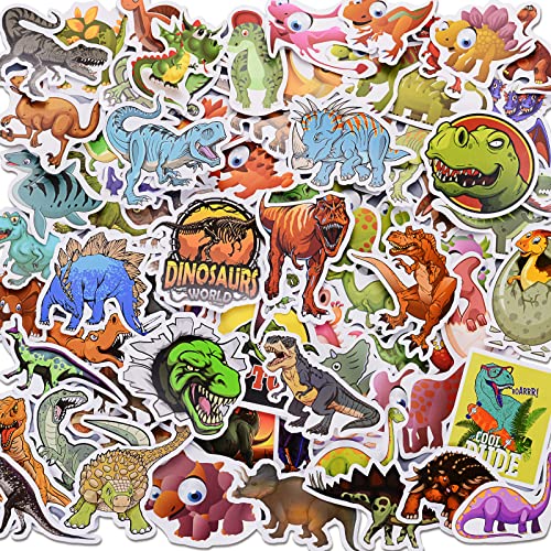 [100 Pcs ] Waterproof Dinosaur Stickers For Kids, Boys, Girls, Toddlers, Dinosaur Party Favor Supplies, Teacher Reward Stickers, Dinosaur Sticker Decal For Laptop Water Bottle #TOP5