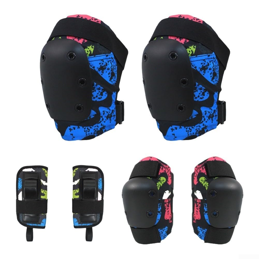 Set di attrezzi protettivi da sci per adulti, ginocchiere, gomiti, polsi, armature, in nylon, traspiranti, per snowboard, unisex