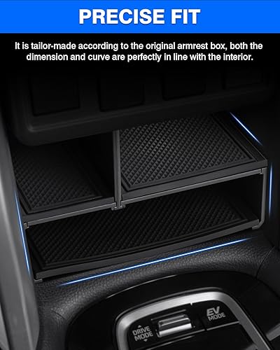 Miniatura 7 de Autorder Organizador de consola central para Toyota Corolla Cross 2022 2023 2024 sin cargador inalámbrico, accesorios para reposabrazos, caja de