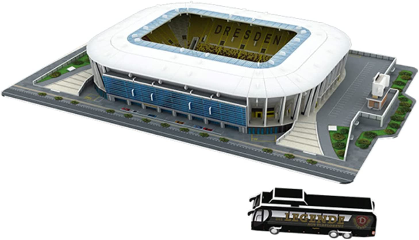 3D-Puzzle DIY Gebäude Spielzeug Modell Stadion Replik Fußballplatz for Kinder und Erwachsene