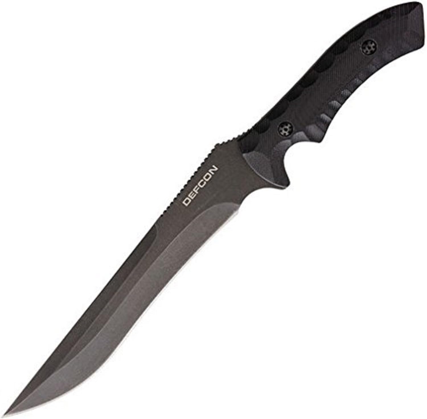 Proelia TD003BK 8.86" Fixed G10 D2 Plain Tool Knives, Black