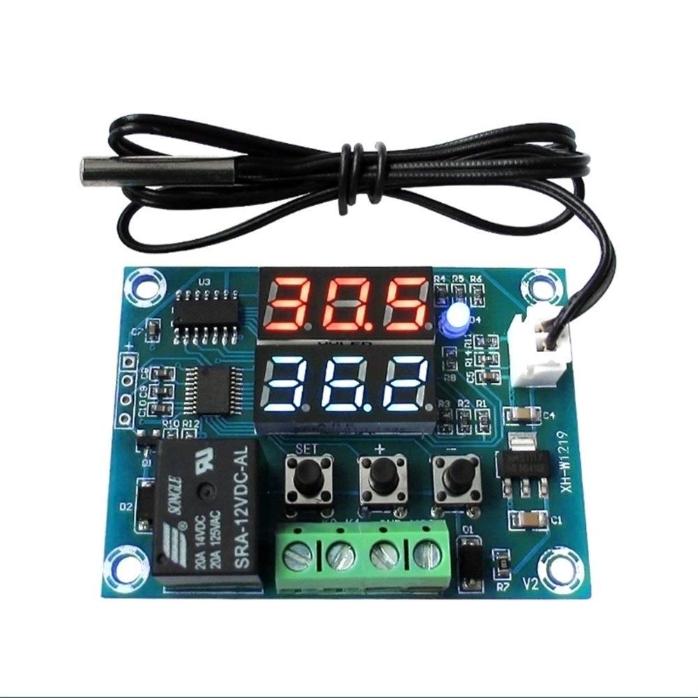 Nlbn Digital Temperature Controller Xh W1219 Dc 12v Dual Led ...