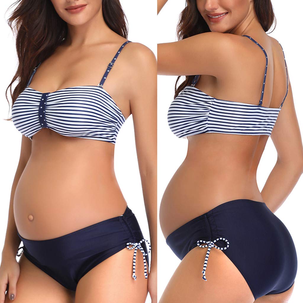 Generisch 2025 - Bikinis Impreso Flor Embarazada Traje de Maternidad Mujeres Maternidad Traje de Baño de Dos Piezas Mujer