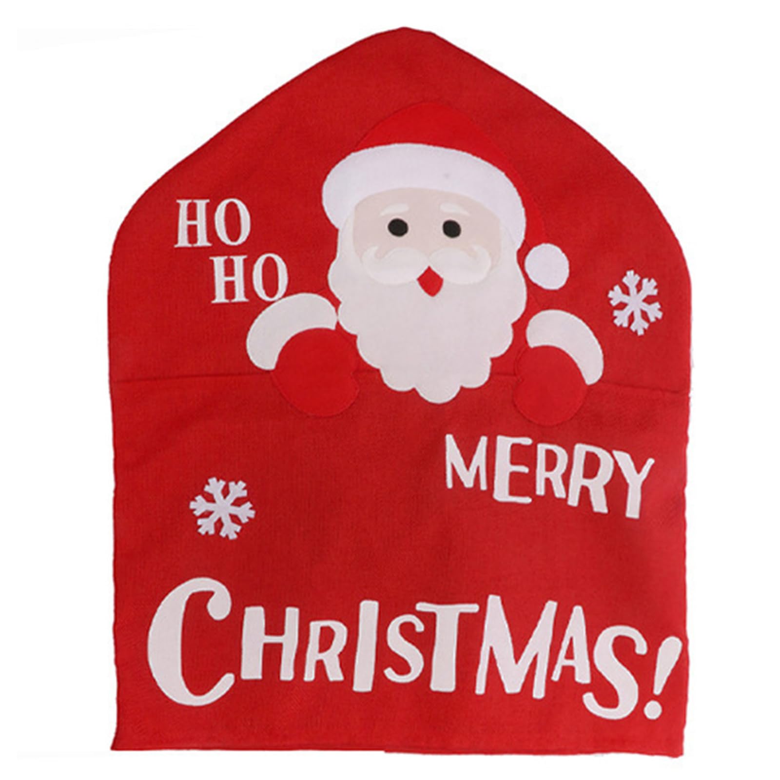 JOKOTI Festive Christmas Chair Back Adorable Cartoon Santa Chair Back Decor ForXmas Kitchen Dining Slipcovers