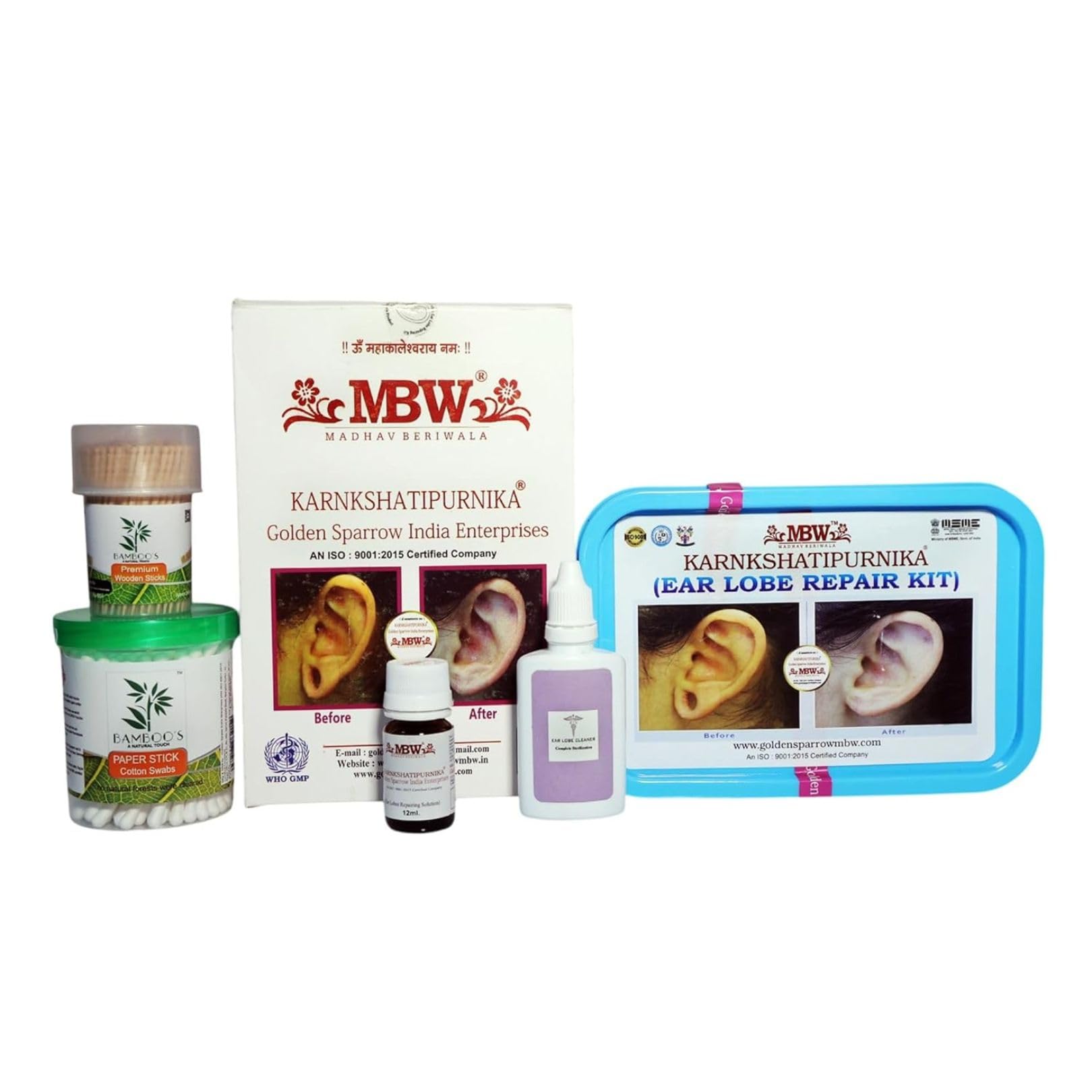 KARNKSHATIPURNIKA® Ear Lobe Repair Kit (Stitch-less & Painless) – MBW MADHAV BERIWALA® | Up to 50 Uses | For Doctors, Jewelers & Personal Use | Made in India-picture-32