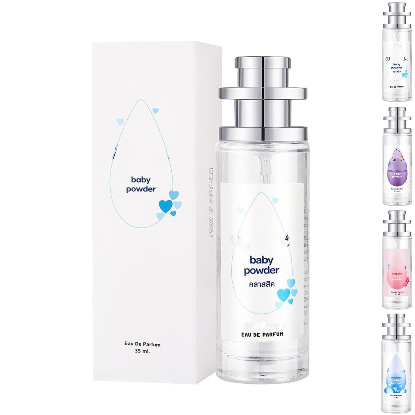 Elyven Baby Powder Perfume, Elyven Fresh Scent Perfume Fragrance Body, Baby-Soft Perfumes Spray, Long-Lasting Moisture & Fragrance, 35ml (Powder Classic)