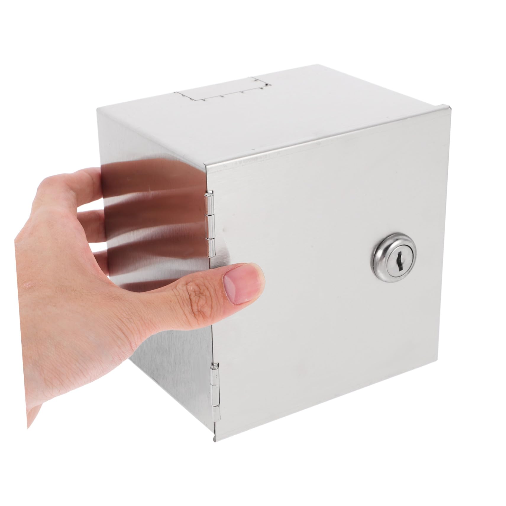 Caja Protectora Para Enchufes De Exterior De Acero Inoxidable Resistente La Intemperie Con Cerradura Antirrobo Cubierta Para Caja Eléctrica Seguridad Infantil y Uso Versátil Interi