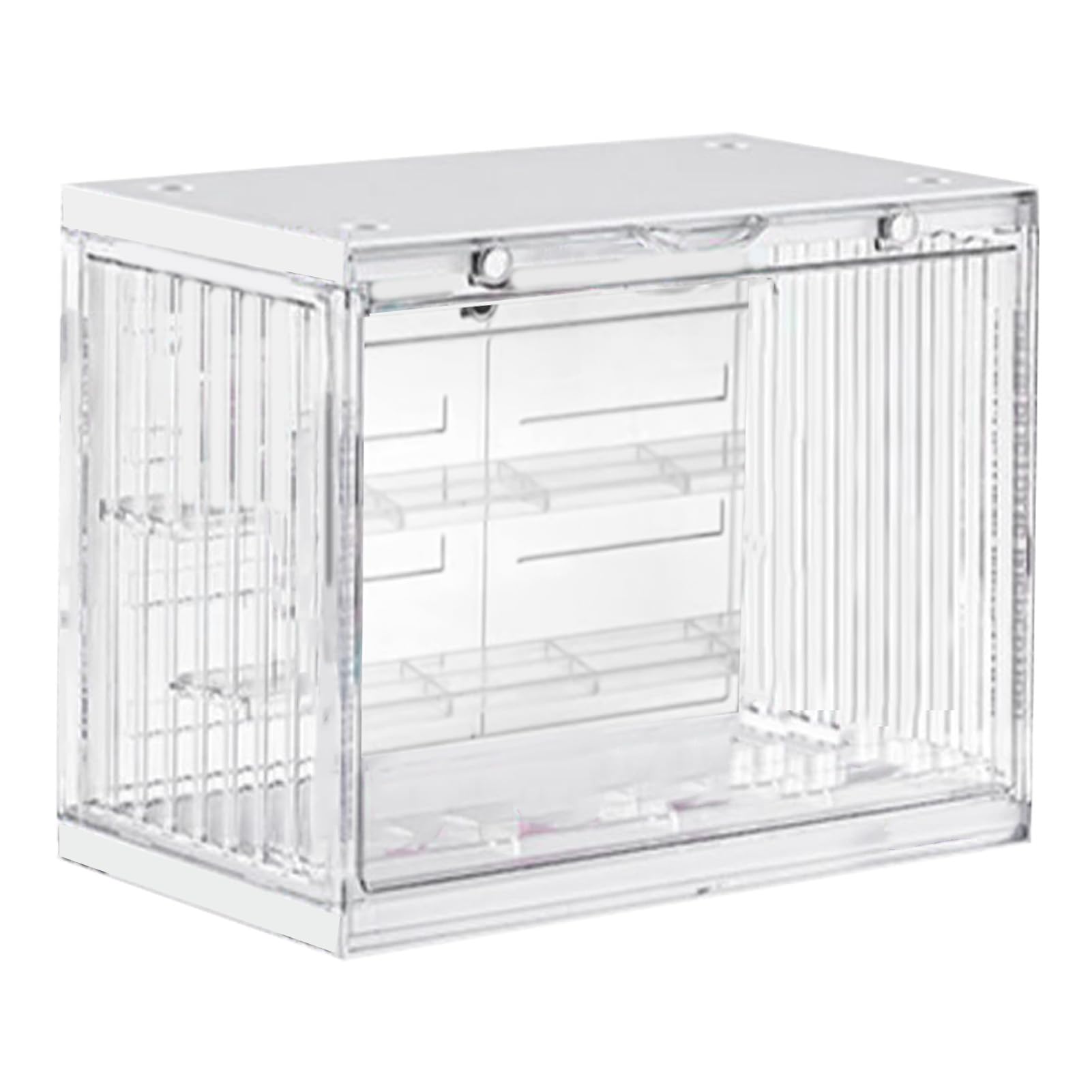 EMUKOEP Vitrina Coleccionable de Figuras de Muñecas Apilables de Plástico, Estante de Escaparate a Prueba de Polvo para Figuras de Acción, Ideal para el Hogar, Oficina y Cocina (Transparente)