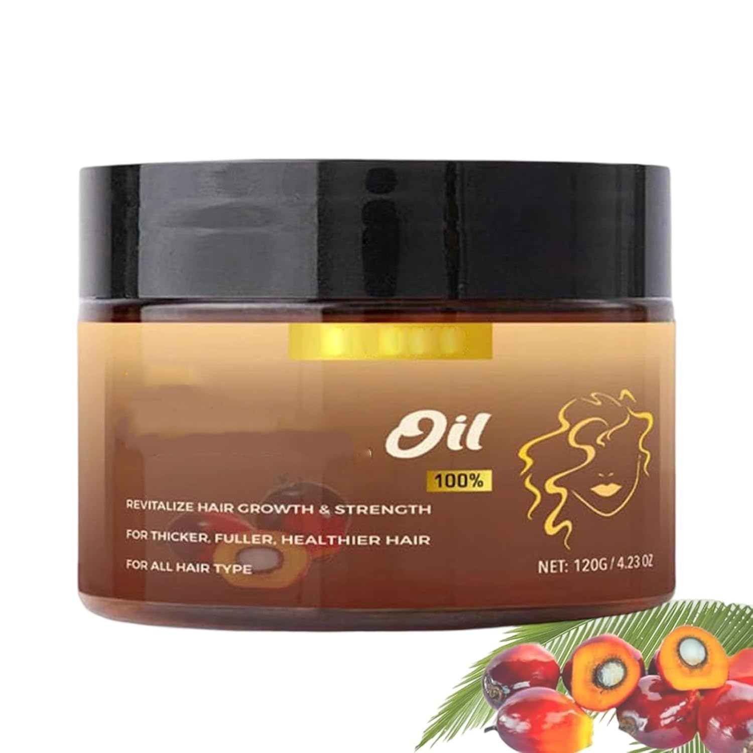Huile de Batana pour la Croissance des Cheveux, Pâte d'huile de Batana 100% brute, Shampoing anti-chute, Renforce les cheveux naturellement, Prévient les frisottis, Convient à tous types de cheveux