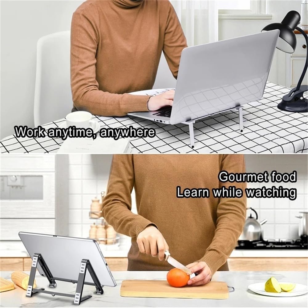 Podstawka pod laptopa, Aluminum Alloy Laptop Stand, Portable Scalable Laptop Cooling Holder Foldable Bracket Akcesoria do laptopów