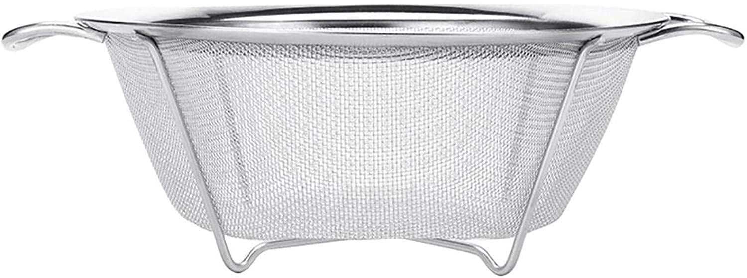 Schaumlöffel Küchensieb Edelstahl feinem Netzwaschankorb Obst Gemüsesieb Colander Küchenküche Aufbewahrungsbecken Zum Kochen Frittieren(20CM)