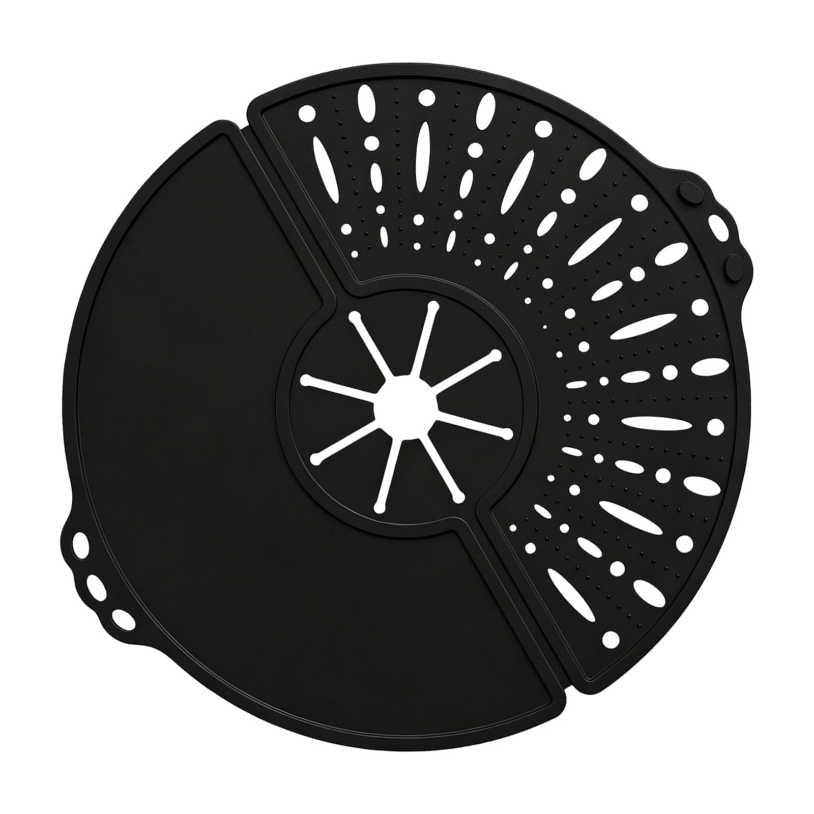 carotoe Foldable Silicone Splatters Guard Lid for Cooking Pots Frying Pan Splashes Oil Greases Screen Heatproof Kitchen Tool Silicone Splashes Guard Pots Lid