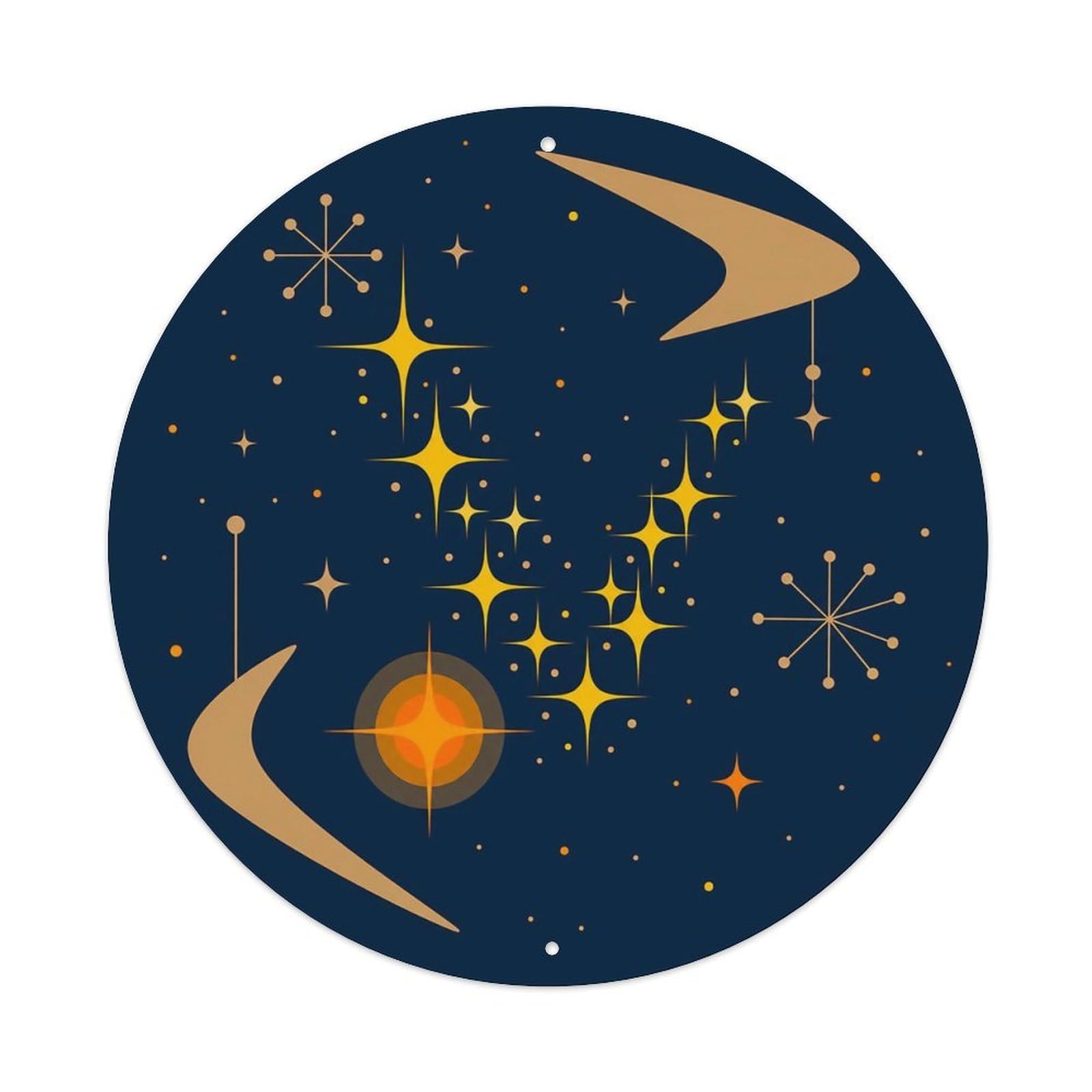 Odgynaw 8X8inch(20X20cm) Orbit Study Hyades Astronomy Deep Space Cosmic Stellar Metal Tin Sign
