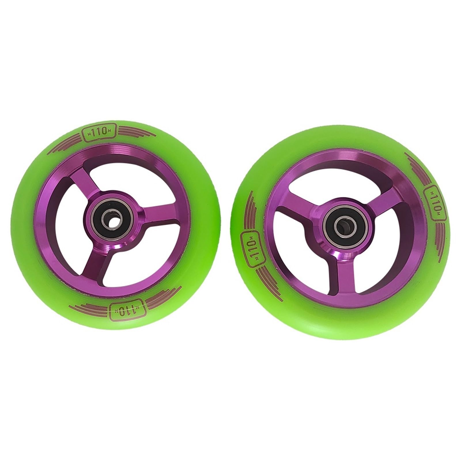 Pneu Trotinette Electrique,Roue Trottinette Electr Roues de Trottinette acrobatique 110 mm, 88A PU, roulements ABEC-9, Noyau en Aluminium, Accessoires, 2 pièces