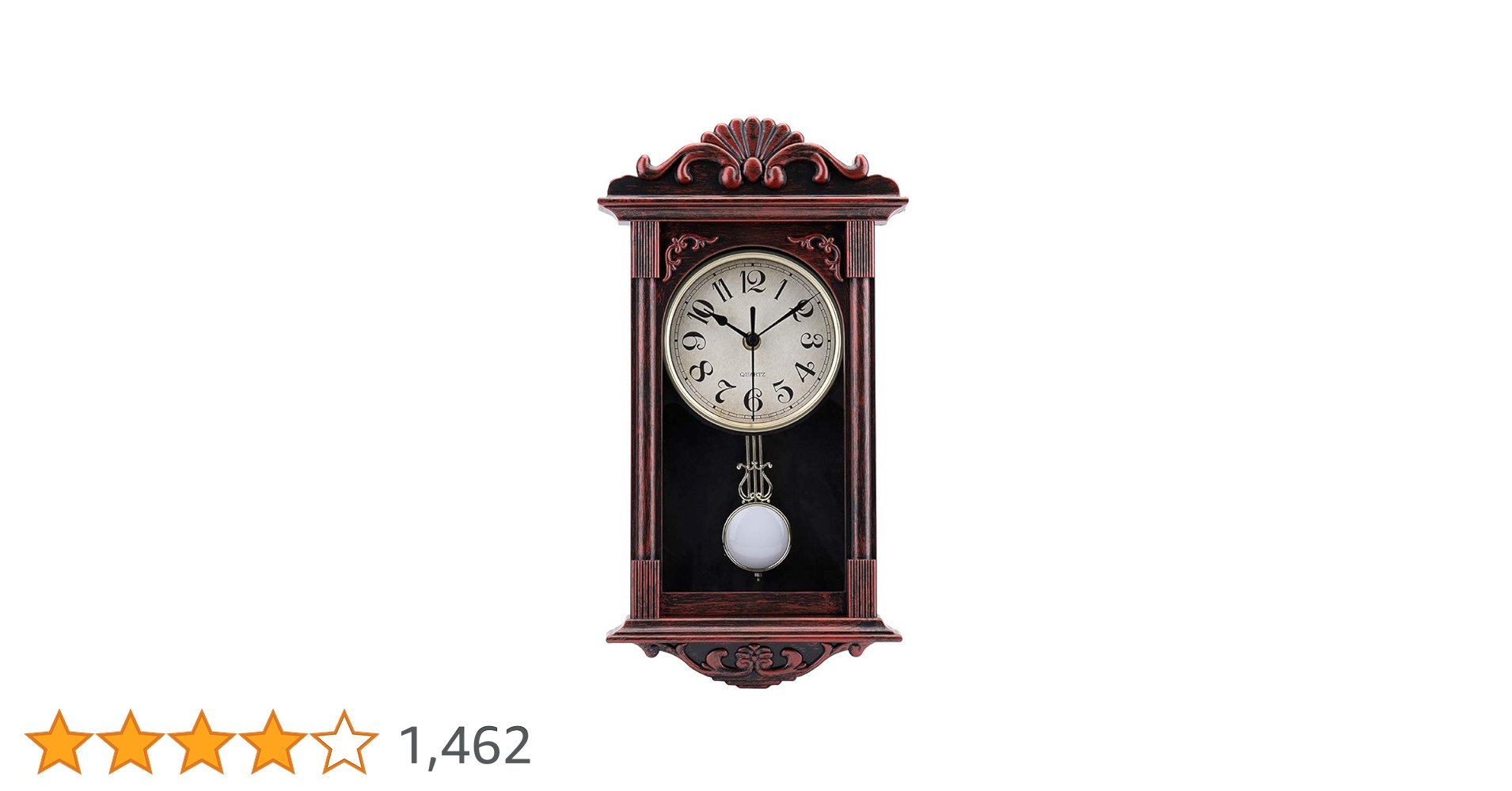 Amazon.co.jp: レトロ 壁掛け時計 静音 振り子 掛け時計 昭和期 昔