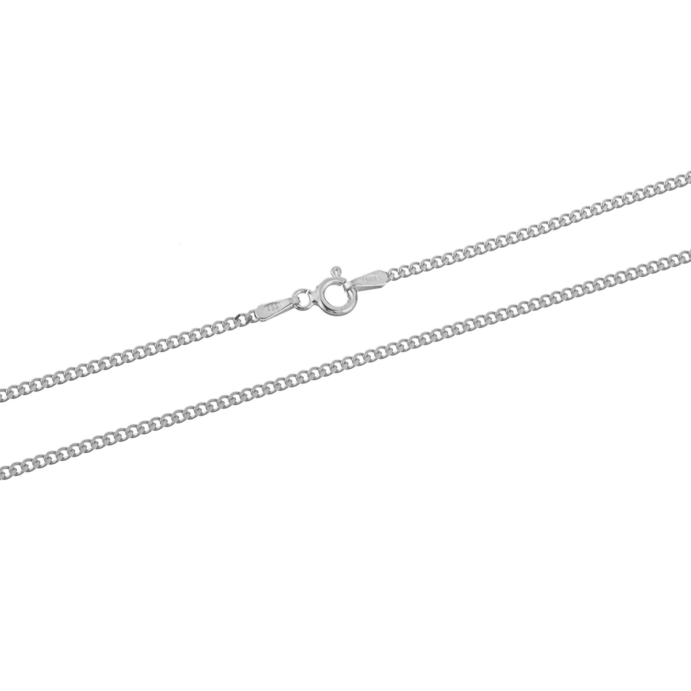 KEZEF 18k Gold Plated 925 Sterling Silver Necklace - Italian 2mm Curb Diamond Cut Cuban Link Chain for Women and Men, Made in Italy