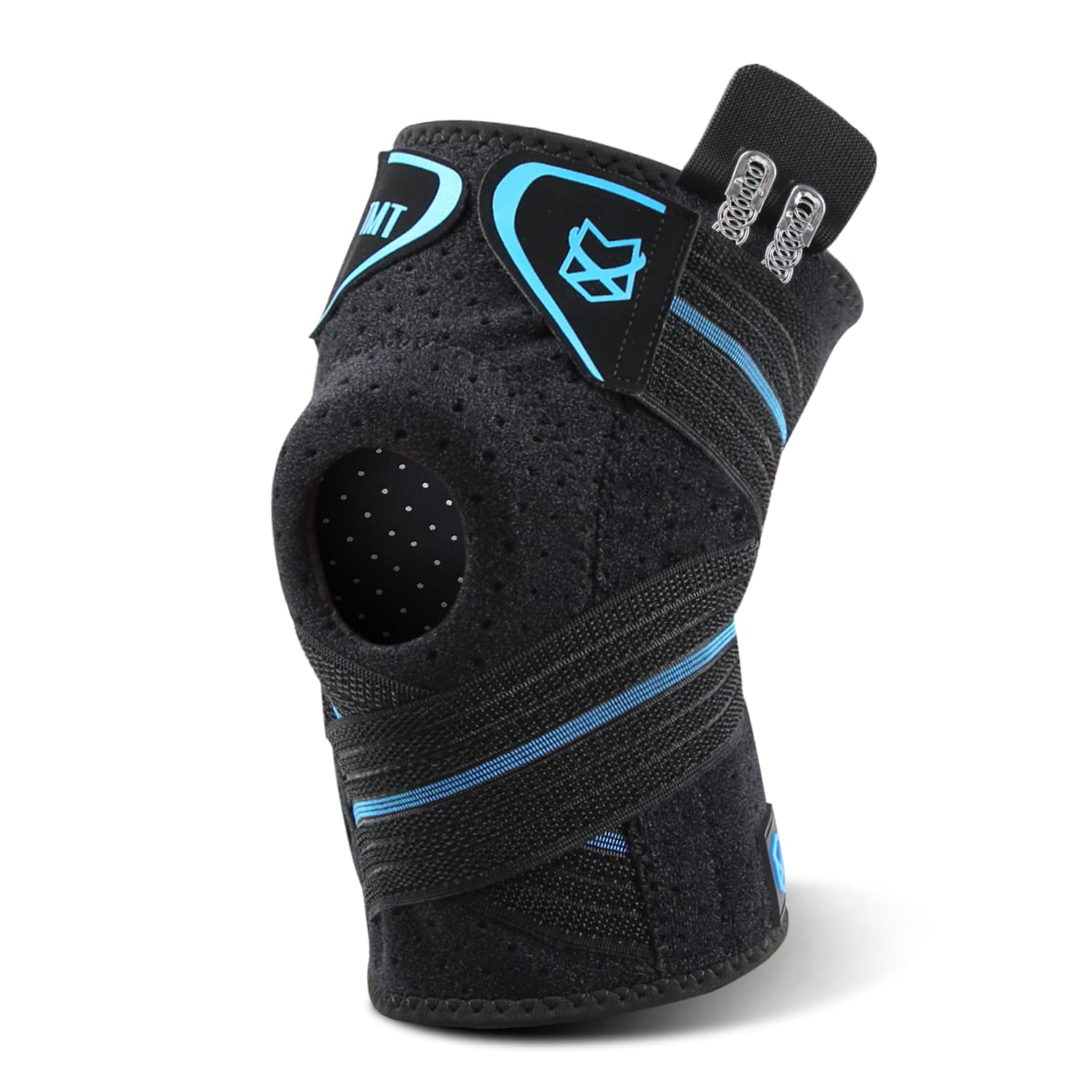 Upgrade Knee Brace with Adjustable Elastic bands and Side Steel Bar Stabilizers and Gel Pads for Maximum Knee Support and Compression for Knee Stability for Patella Pain Relief Meniscus Injuries Recovery for Men & Women