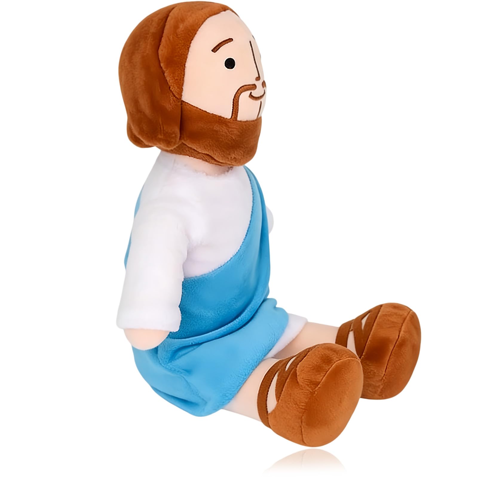 1PCS Jesus Plush Doll, Smiling Jesus Toys, Religious Christ Savior Figure Stuffed Toys Religious Christ Toy Easter Gifts Bedtime Companion Dolls for Girls and Boys 32x20x7cm