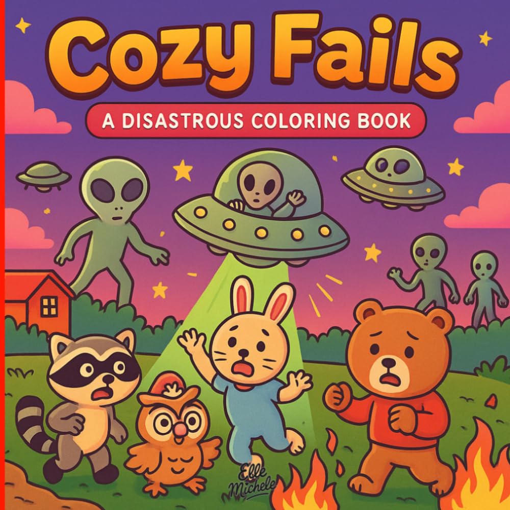 Cozy Fails: A disastrous coloring book
