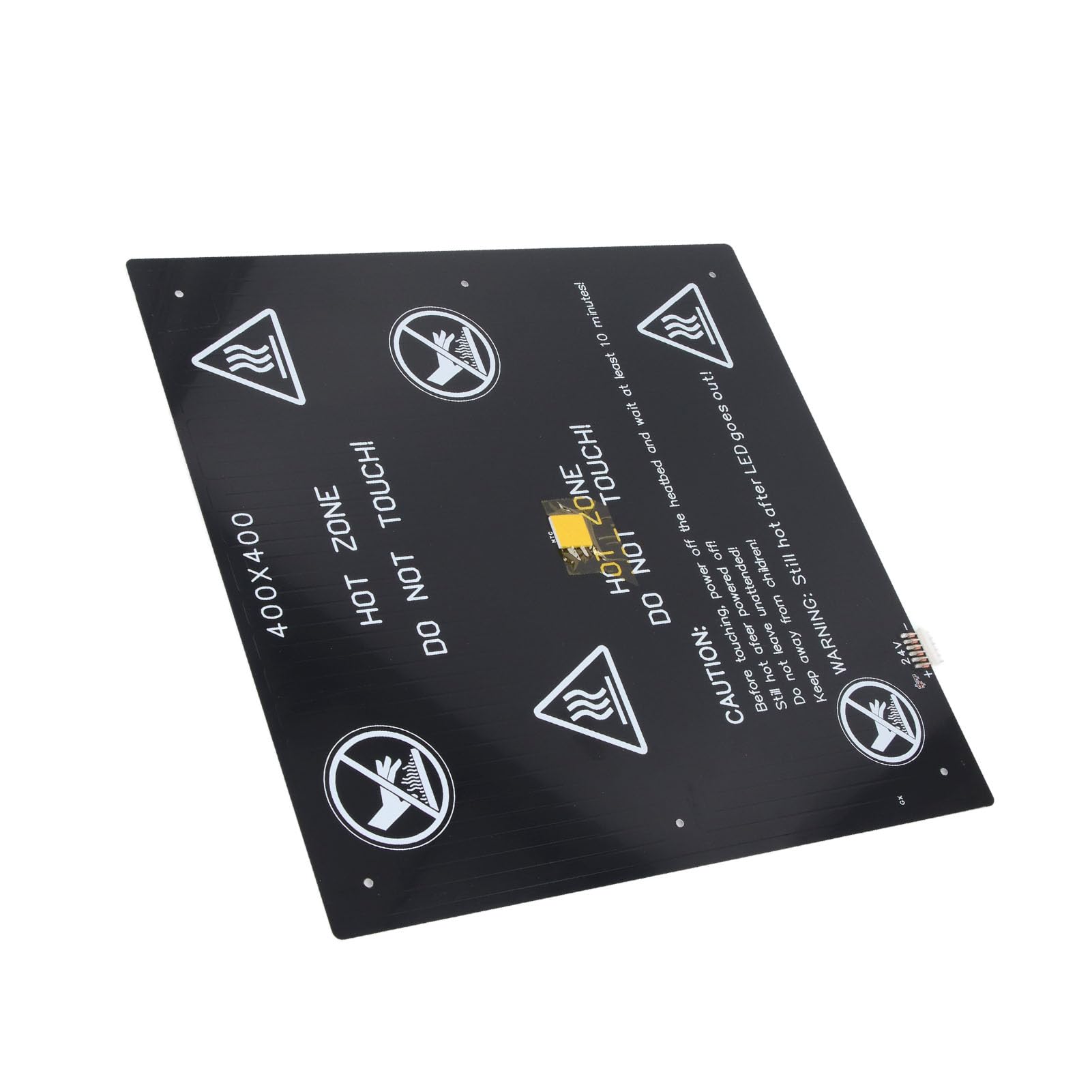 LiebeWH Kit Letto Riscaldato per Stampante 3D 24V 280W 2Ω Letto Termico in Lega di Alluminio 400x400mm con Design a Foro Svasato per Riscaldamento Stabile e Stampe Piatte