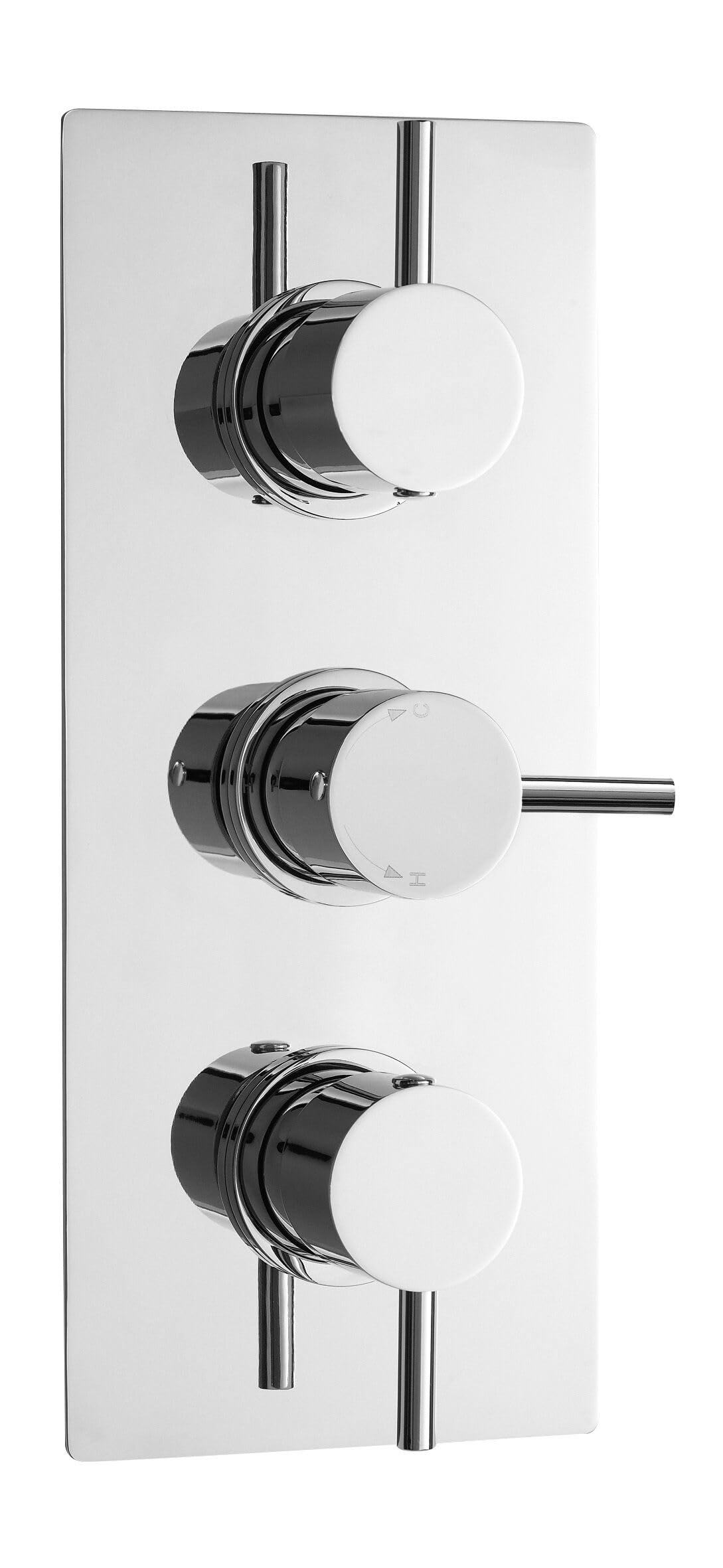 Balterley Round Concealed Triple Thermostatic Shower Valve - 2 Outlets - Chrome