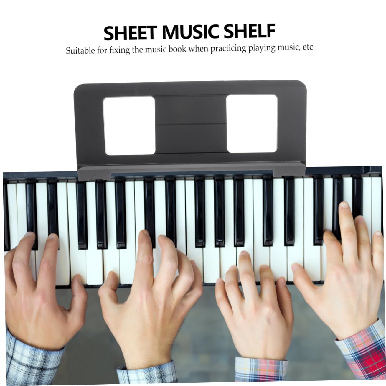 Supporto per spartiti musicali per tastiera, supporto per spartiti musicali, resistente pianoforte elettronico