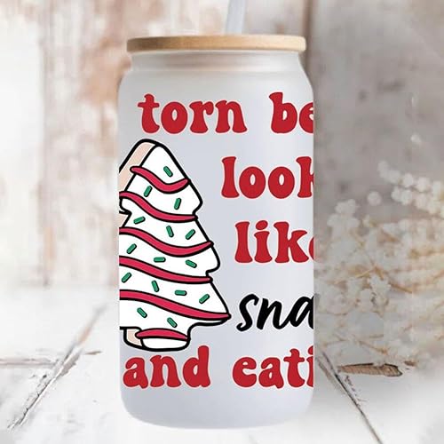 Miniatura 4 de Adhesivos de transferencia de vasos UV DTF, calcomanía decorativa de Feliz Navidad para vasos de vidrio, envoltura de vasos impermeables de Papá