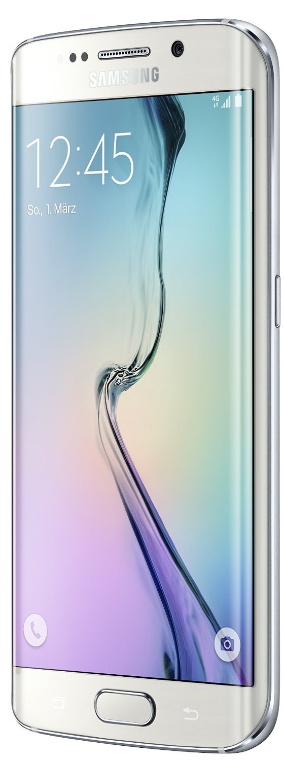 Samsung Galaxy S6 Edge+ smartfon z 5,1-calowym wyświetlaczem (12,9 cm), z ekranem dotykowym, pamięcią RAM 32 GB i systemem Android 5.0, biały