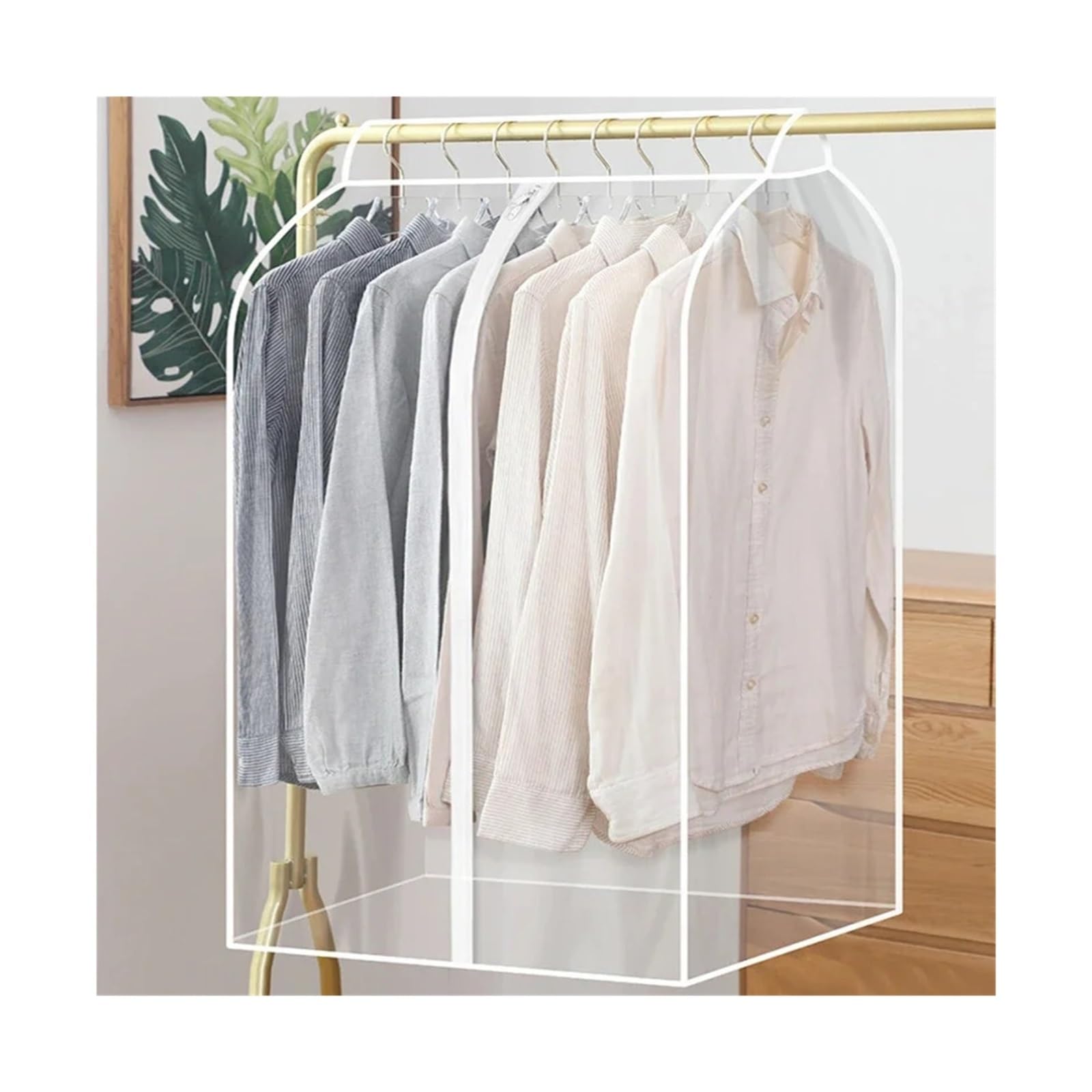 clothes dust bag Dust-proof Wardrobe Hanging Cover For Clothes Waterproof Widen Garment Bag Dust Moisture-Proof Organizer for home(F-50x100x90cm)
