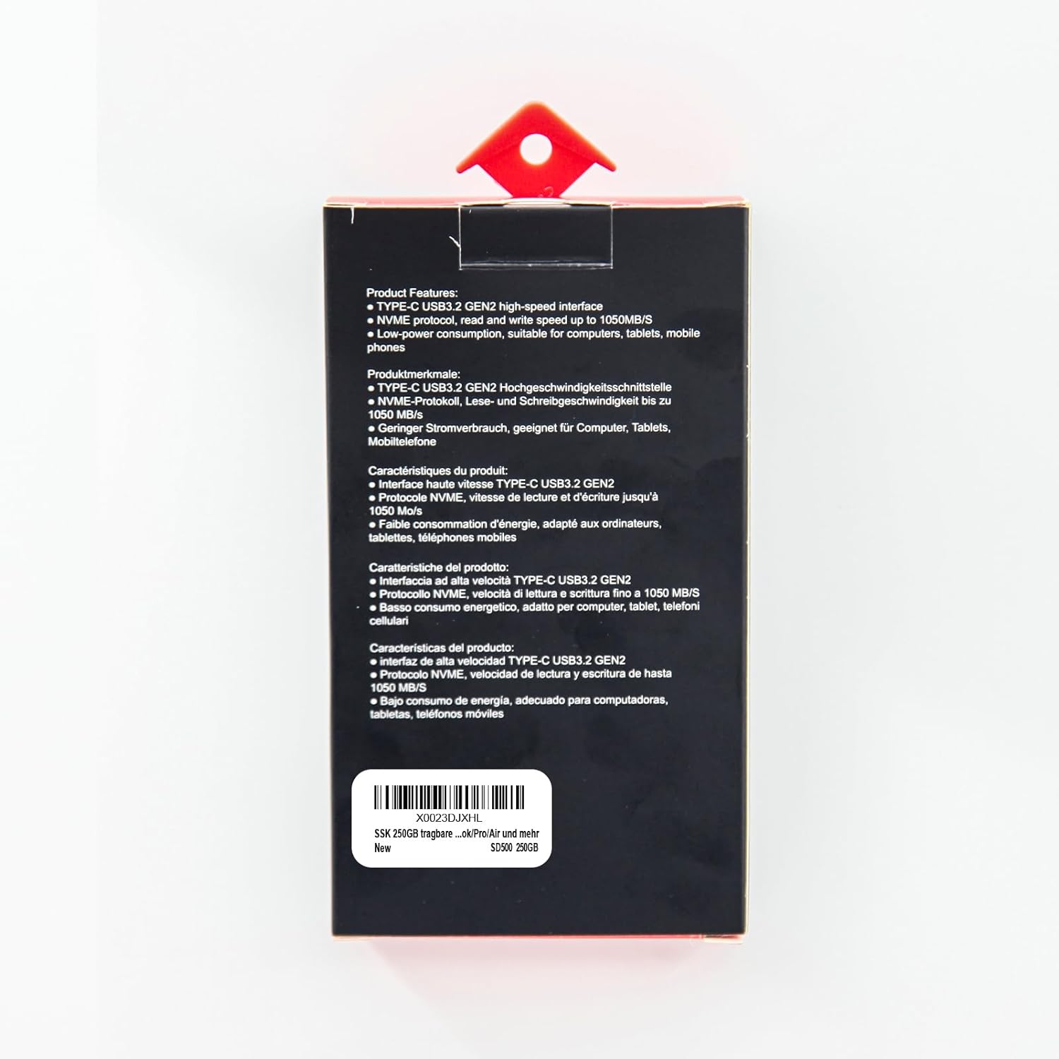 SSK SSD connected to a laptop