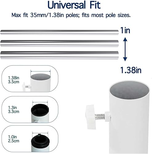 Miniatura 6 de MILIMOLI Soporte portátil plegable para sombrilla de playa, soporte portátil para sombrilla de patio, anclaje de sombrilla para exteriores, con