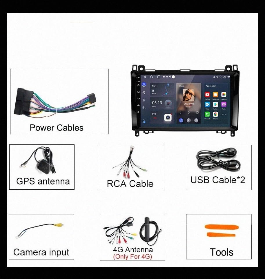 GPS para Mercedes Clase B Vito Viano Solución de Navegación con Mapas de Europa de 16GB 6