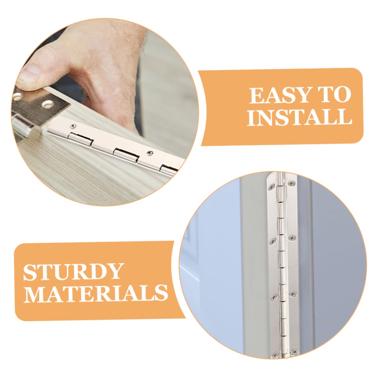 Cabilock Jewelry Box Piano Hinges Decorative Hinges for Wooden Boxes Easy to Install Smooth Surface Versatile Use for Crafts Display Cases More