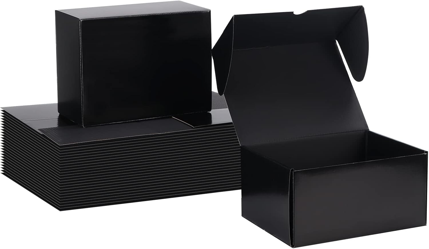 Rempry 8x6x4 Inches Black Shipping Boxes, 20 Pack Small