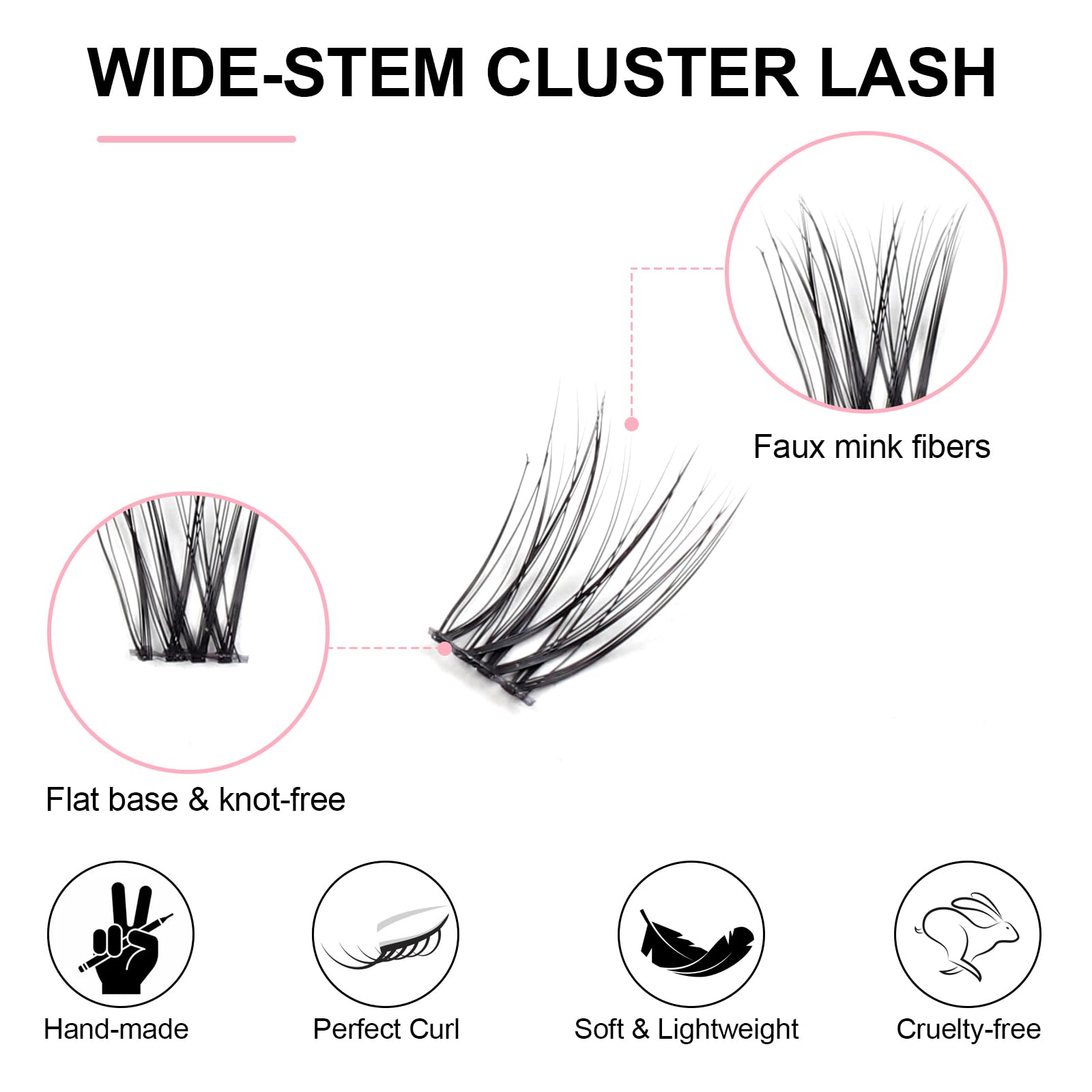 LYMYBETY 168Pcs Individual Eyelashes Kit D Curl 10-18mm Lash Clusters with Lash Bond & Seal & Remover &Tweezers DIY Eyelash Extensions for DIY at Home (D04 KIT - Image 3