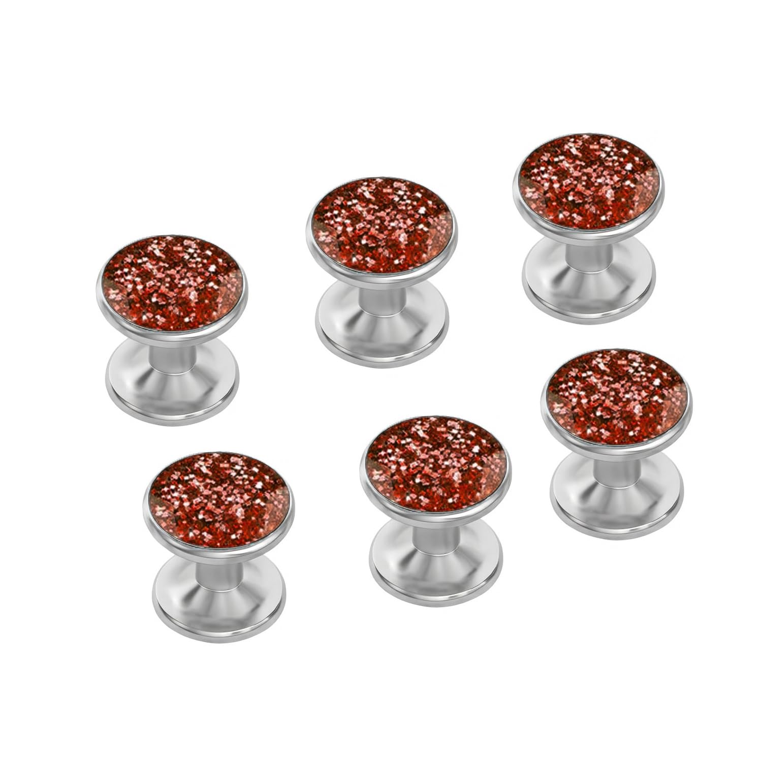 FASHIONS Silver Plated Brown Cufflinks Tuxedo Shirt Coat Kurta Suit Sherwani Blazer Cuff Links Studs Buttons For Men-image-16