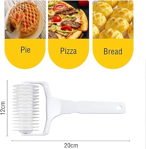 Miniatura 3 de Best Dought - Herramientas para hornear cortador de celosía, rodillo de rueda de galletas, herramienta de bricolaje para tu pastelería, pizza,
