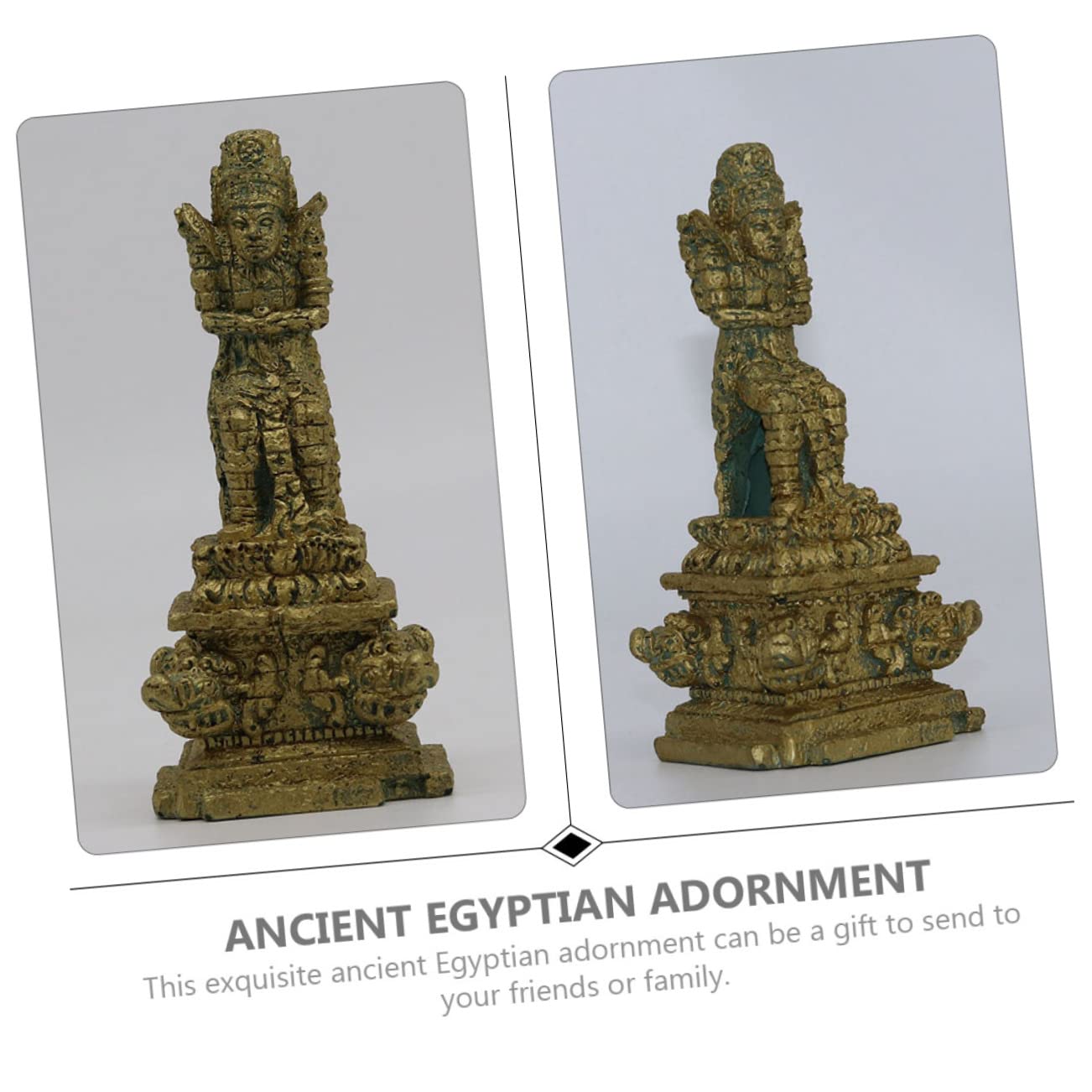 ULTECHNOVO 3 Pezzi Ancient Buddha Statue Ornaments ornamenti per acquari di grandi dimensioni decorazioni per acquari di grandi dimensioni decorazione dell'acquario resina